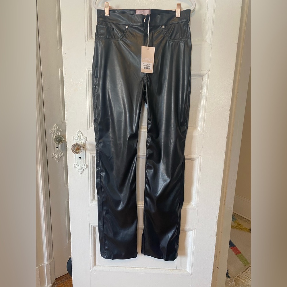 NWT Revice Uptown / Happy Hour Faux Leather high waisted pants sz 31